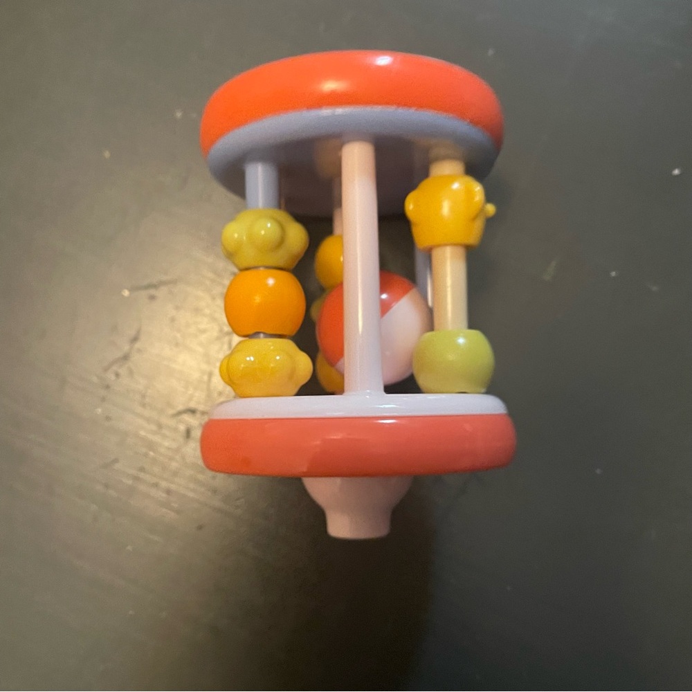 Colorful Rattle with Beads move up and down whistle on top and rotary dial toy - Picture 4 of 5